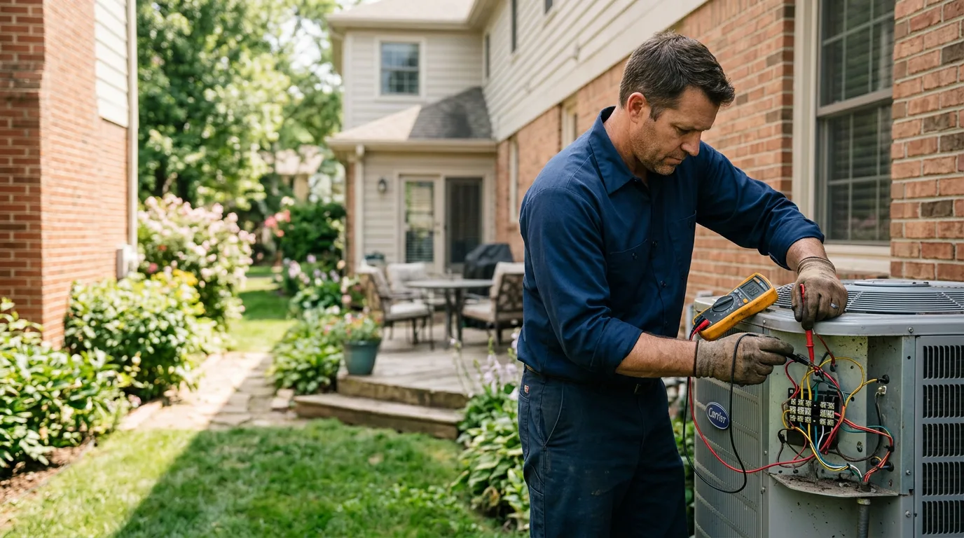 HVAC technician working near Danville, WV